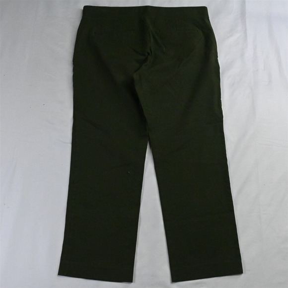 LOFT 12 Green Pull On Straight Cropped Womens Dress Stretch Pants‎ - Picture 7 of 7